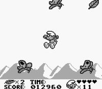 une photo d'Ã©cran de Les Schtroumpfs sur Nintendo Game Boy